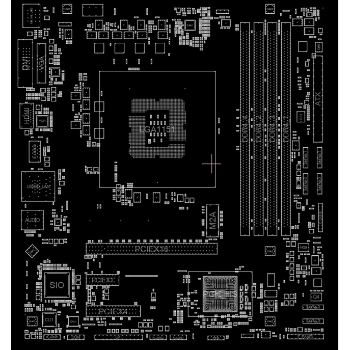 Sơ đồ mạch Boardview GA-B365M-DS3H rev 1.0 GA B365M DS3H dùng cho thợ sửa chữa
