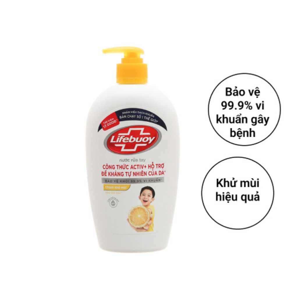 Nước Rửa Tay LIFEBUOY đủ màu chai 450g và chai 180g