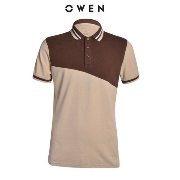 OWEN - Áo polo nam Owen màu be nâu 22336 - Áo thun ngắn tay có cổ nam - OWEN Flagship Store