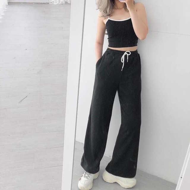 CÓ VIDEO CẬN CHẤTQuần Suông LongPant Basic Nỉ Bông