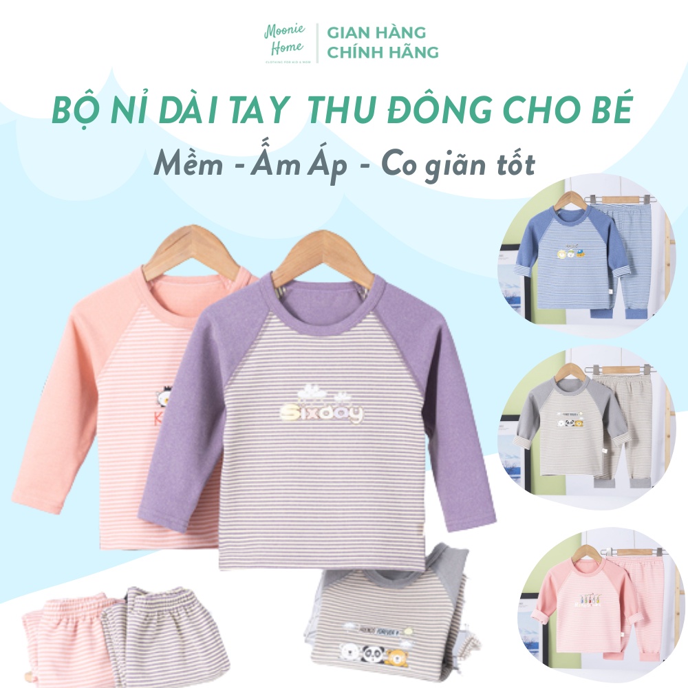 [Hàng Loại 1] Bộ Nỉ Cho bé/ Bộ Nỉ Thu Đông Dài Tay Bé Trai, Bé Gái Chát Đẹp Ấm Áp Mã BN-01
