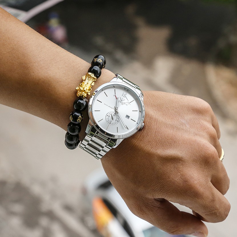 [Tặng vòng tay] Đồng hồ nam NIBOSI NI2318.05 chính hãng dây thép không gỉ cao cấp | BigBuy360 - bigbuy360.vn