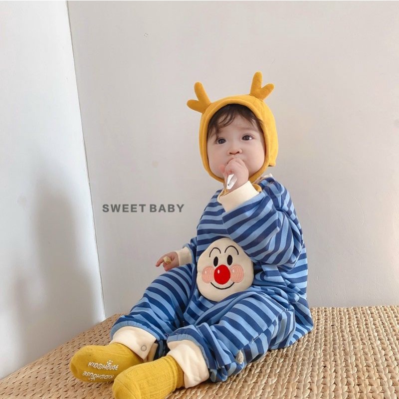 Mũ Cotton 2 Lớp Trùm Đầu Tai Mèo Ngộ Ngĩnh Ấm Áp Cho Bé Yêu 0 - 12