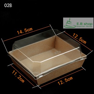 E1413 - HỘP GIẤY VUÔNG NẮP TRONG 10 CHIẾC
