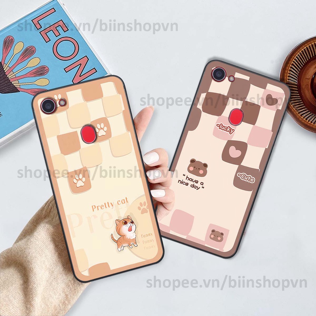 Ốp Oppo F5 / F5 Youth / F7 caro trái tim nhiều màu sắc, đầy cá tính, khẳng định phong cách