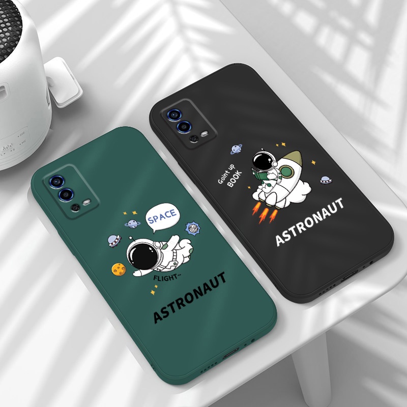 Ốp Điện Thoại Silicone Mềm Chống Sốc In Hình Phi Hành Gia Cho oppo a55 4G