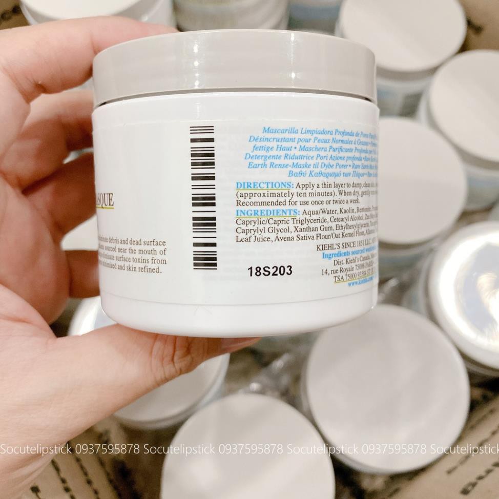Mặt nạ đất sét Kiiehl's Rare Earth Deep Pore Cleansing Masque Fullsize 125ml