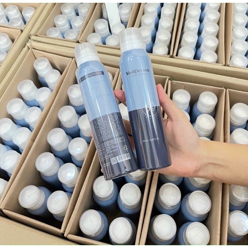 Xịt chống nắng Wellderma G Plus Cooling Sun Spray SPF 50 PA++