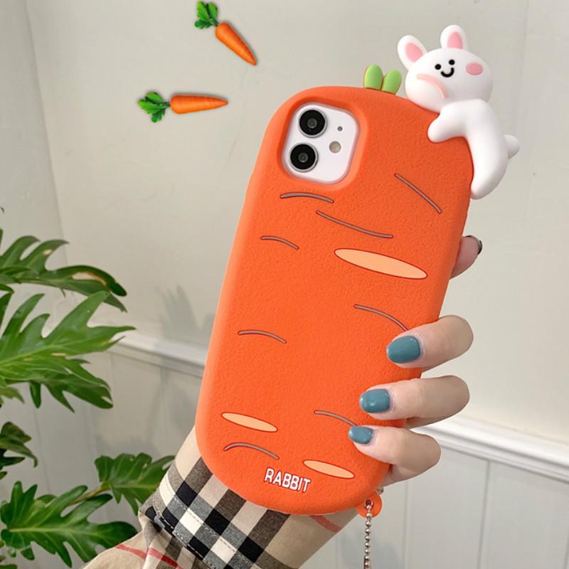 Ốp Điện Thoại Họa Tiết Thỏ Và Cà Rốt Dễ Thương Cho Iphone 11pro / Max Apple X / Xs / Xr / Se Iphone7P | BigBuy360 - bigbuy360.vn