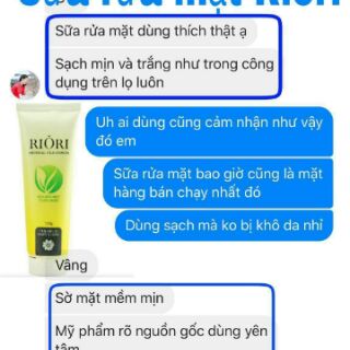 Sữa rửa mặt thảo dược Riori