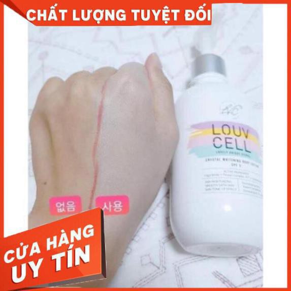 GIẢM GIÁ 50% [Chính hãng] Sữa dưỡng thể trắng da Louv Cell Crystal Whitening Body Lotion SPF 5 GIẢM GIÁ 50%