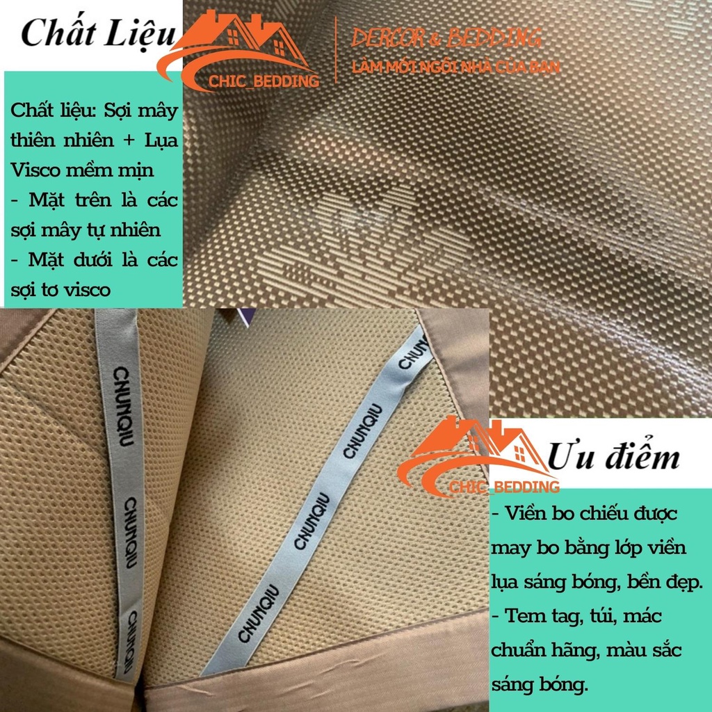 Chiếu mây điều hòa chunqiu pha lụa cao cấp nhập khẩu chính hãng hàng loại 1 nhiều size