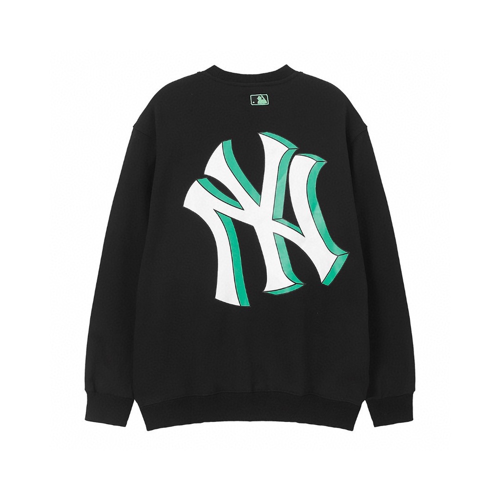 ❤❀  ❤ Mlb Áo Nỉ Dài Tay Cổ Tròn Thêu Họa Tiết Thời Trang Cho Nam Nữ