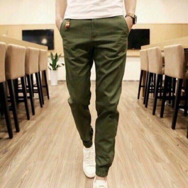 Quần jooger kaki dây kéo như hình