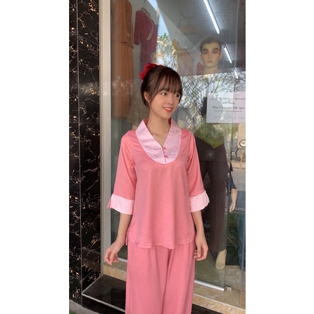 thời trang lụa phật giáo , đồ lam phật tử nữ ( ảnh và video shop tự quay )
