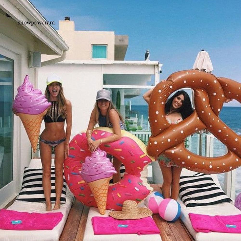 Đồ chơi bơi lội bơm hơi hình cây kem thiết kế ngộ nghĩnh