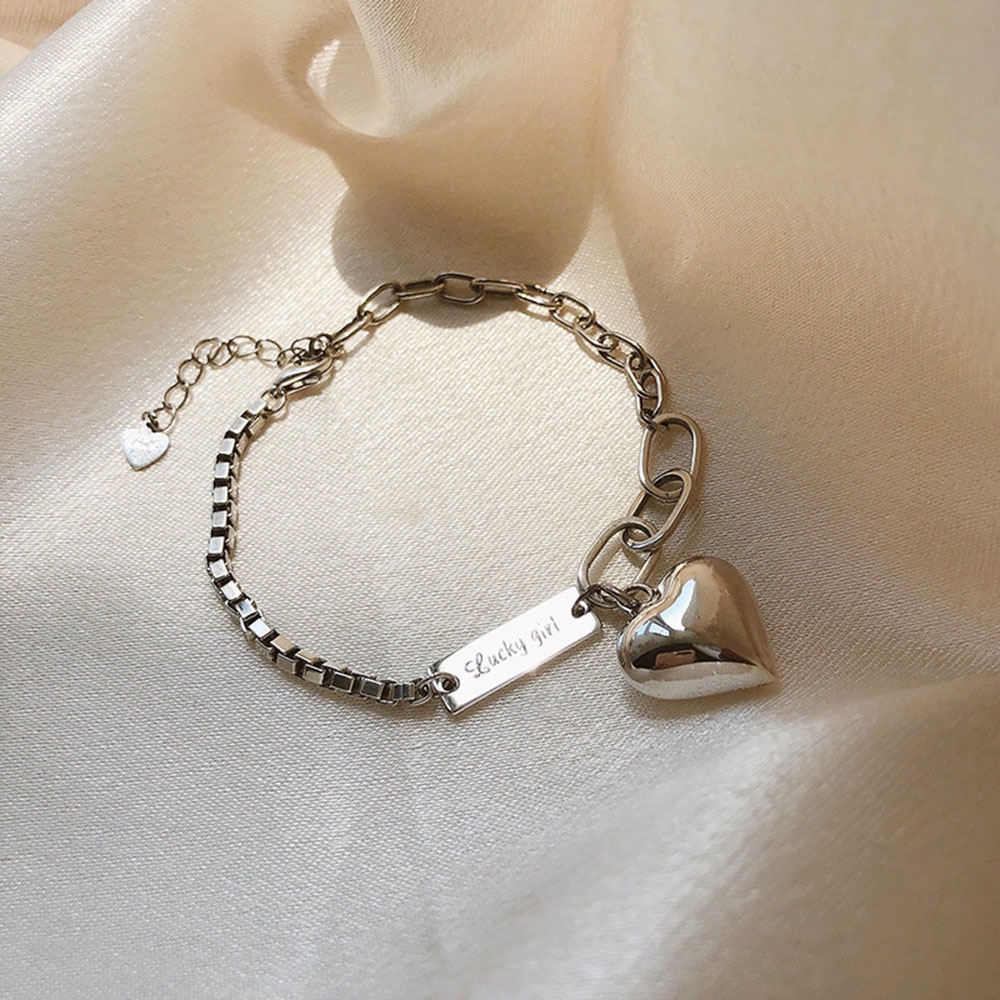 Lắc Chân Mạ Bạc Trang Trí Chữ Love Phong Cách Retro Thời Trang