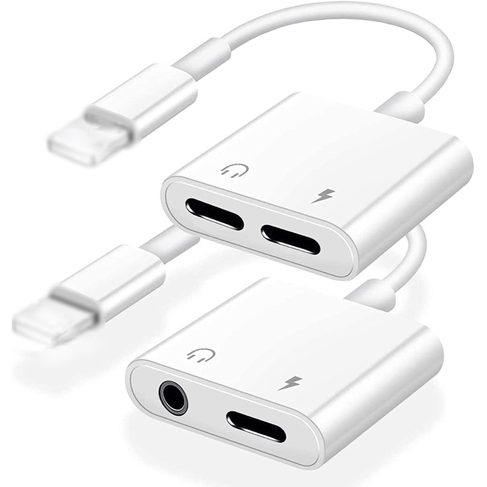 Bộ Chia Cổng Đôi Chuyển Đổi Cổng Lightning Sang Cổng Tai Nghe 3.5mm [Audio+Charge+Call+Volume]