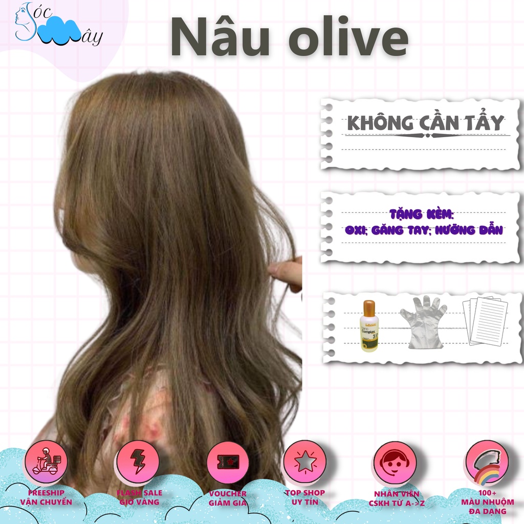 Thuốc nhuộm tóc màu Nâu Olive