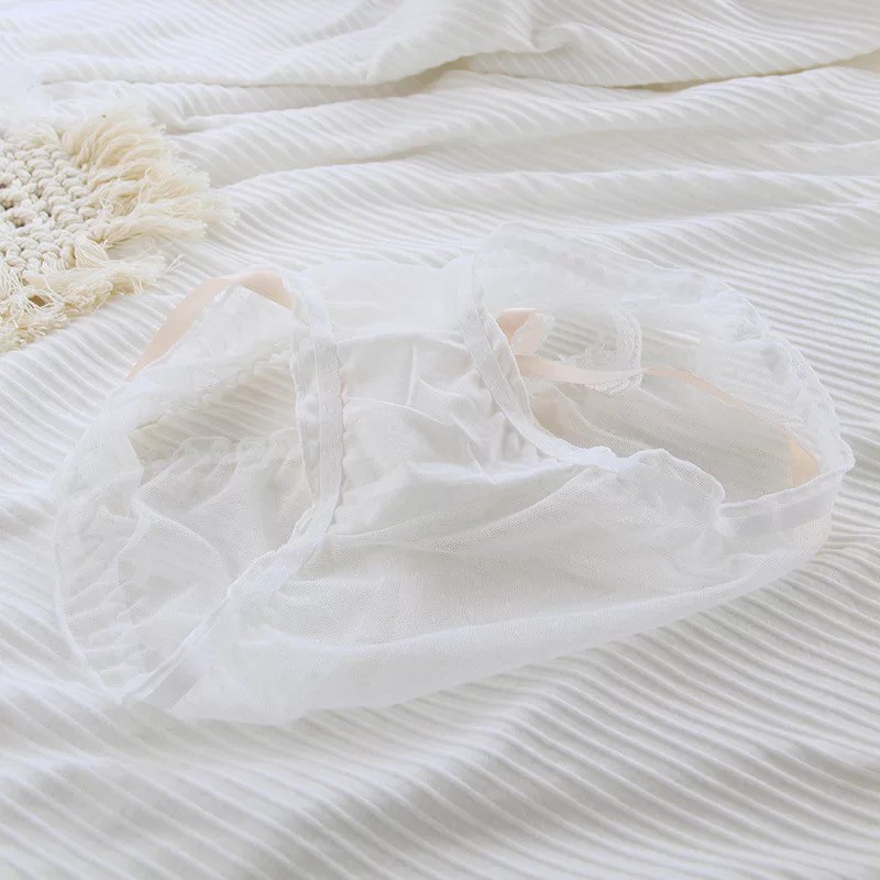 Quần Lót Ren Nữ Xuyên Thấu Đính Nơ Sau Dễ Thương Chíp Ren Nữ Cao Cấp Mainia Shop