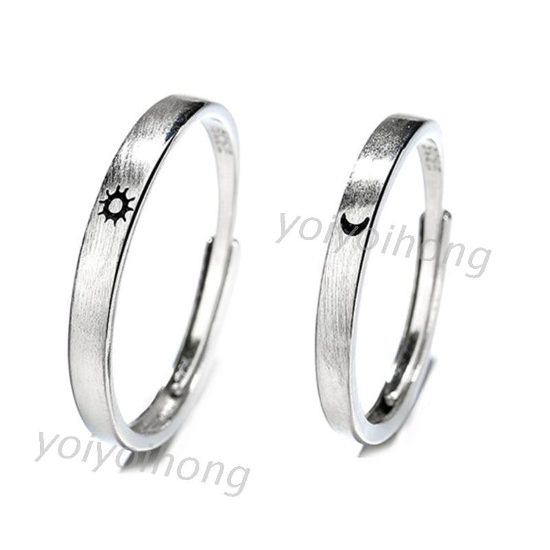 Nhẫn Cặp Đôi Hình Mặt Trăng Và Mặt Trời