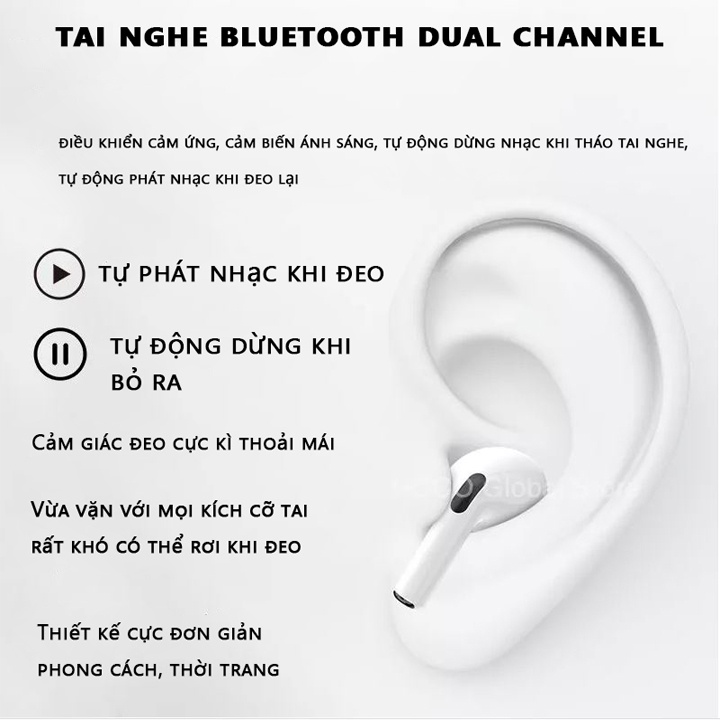 Tai nghe Pro 4 bluetooth 5.0 hỗ trợ đổi tên ,định vị,âm thanh hifi siêu hay, tích hợp mic đàm thoại