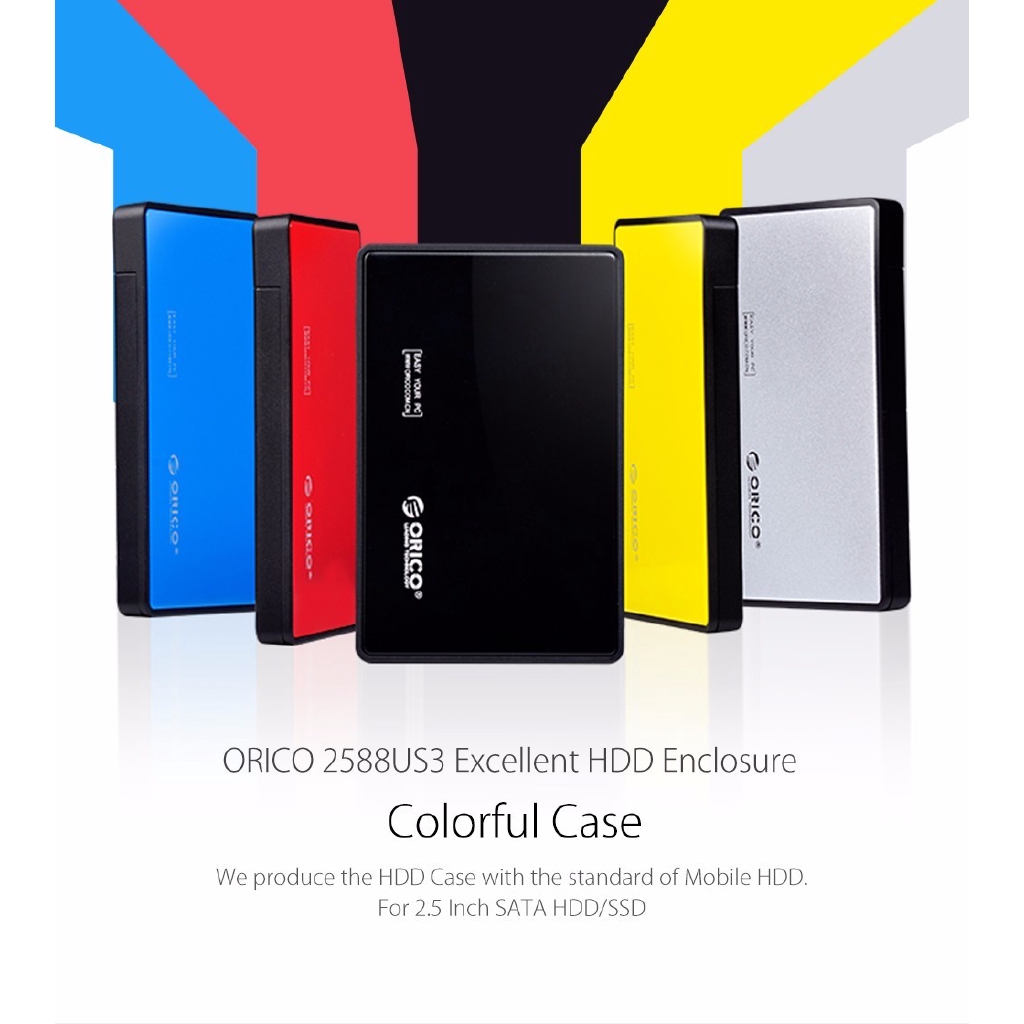 Hộp Đựng Ổ Cứng Orico 2.5 Inch Hdd Sata Sang Usb 3.0 Cho 1tb 2tb Ssd / Hdd 2588us3