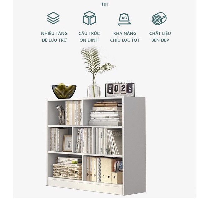 Kệ sách đứng mini kệ chia ngăn trang trí phòng khách phòng làm việc GP217