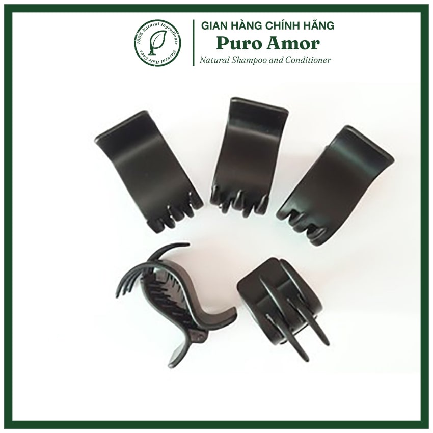 Kẹp tóc càng cua Hàn Quốc màu đen nhám kẹp càng cua 3 răng, 5 răng cao cấp PURO AMOR