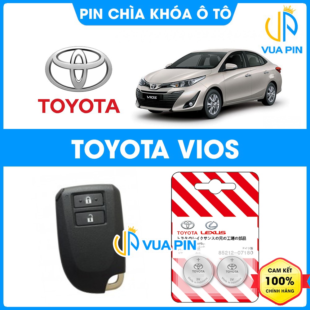 Pin chìa khóa ô tô Toyota Vios chính hãng Toyota - Pin chính hãng