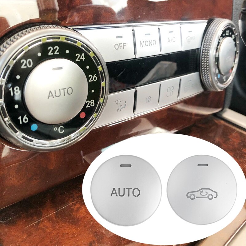 Miếng Dán Nút Điều Khiển Máy Điều Hòa Cho Mercedes Benz C E CLS GLK Class W204 W212