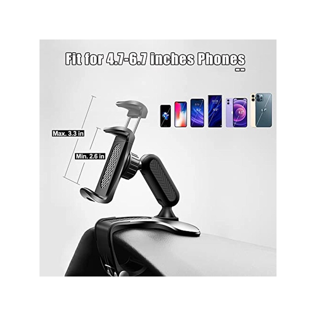 Giá Đỡ Điện Thoại Chống Trượt Chống Xước Gắn Bảng Điều Khiển Ô Tô Có Thể Xoay 360°