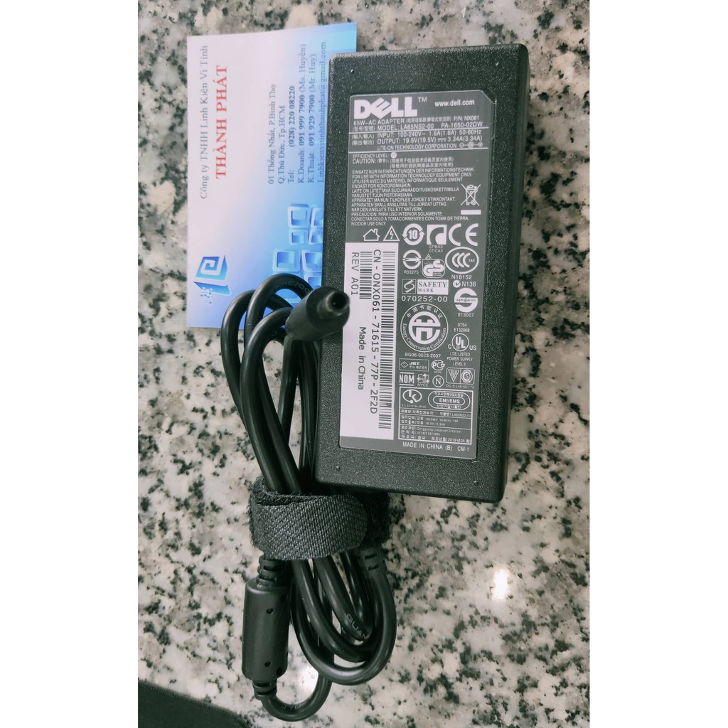 Sạc Dell Vostro 3558, 3559, 3568, 3578, P52F, P63F Đầu kim nhỏ, 19.5V - 3.34A