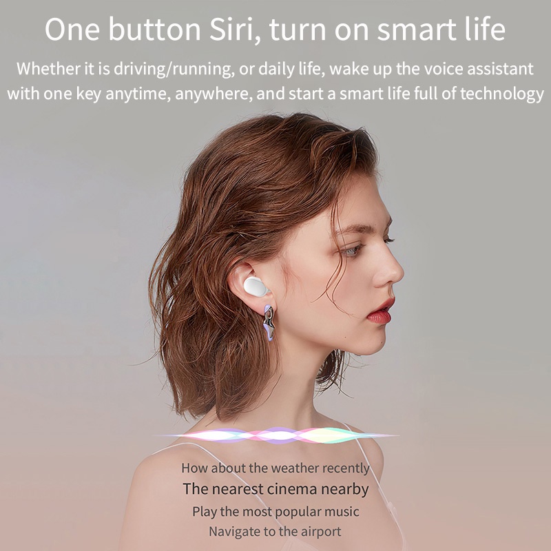 Tai Nghe Nhét Tai E6S Bluetooth 5.0 Không Dây Âm Thanh Nổi HiFi Chống Nước Có Màn Hình LED Kỹ Thuật Số Cho iPhone Xiaomi