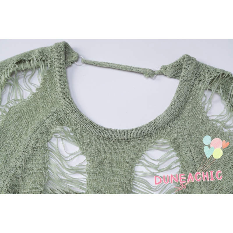 Đầm dệt kim DUNEA tay dài hở lưng quyến rũ thời trang dành cho nữ