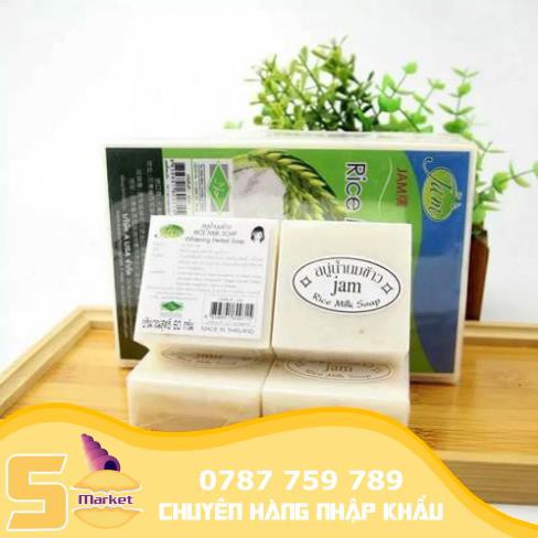 Lốc 12 cục Xà phòng cám gạo thái lan Jam Rice Milk Soap | BigBuy360 - bigbuy360.vn