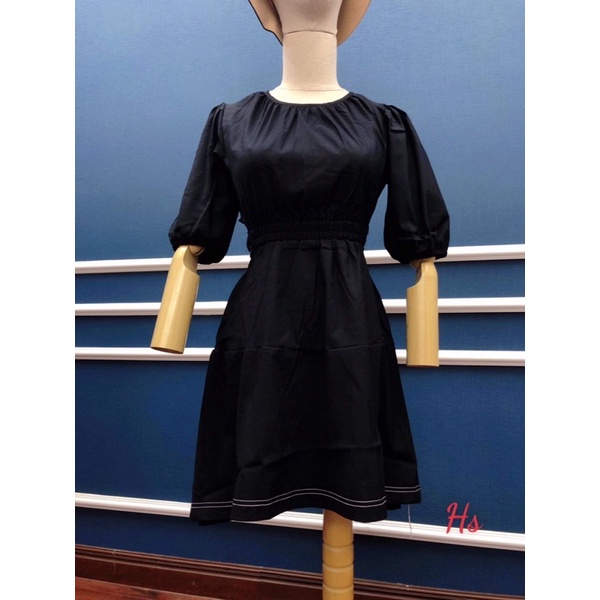 Váy viền chỉ buộc nơ lưng HS6