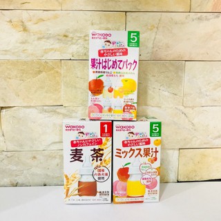 Trà wakodo hoa quả và trà wakodo lúa mạch cho trẻ từ 1 - 5 tháng tuổi Nhật Bản