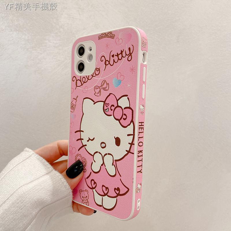 Ốp Điện Thoại Họa Tiết Mèo Hello Kitty Dễ Thương Cho Iphone 11 12 Pro Max X Xr Xs