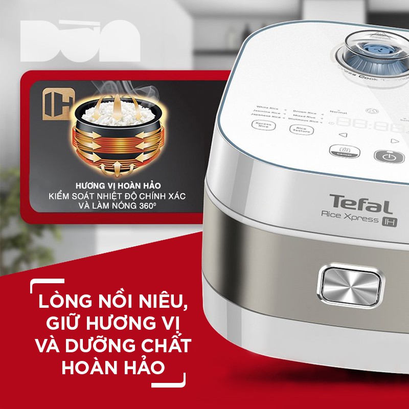 Nồi cơm điện cao tần Tefal - RK762168 - 1.5L - Thương hiệu Pháp