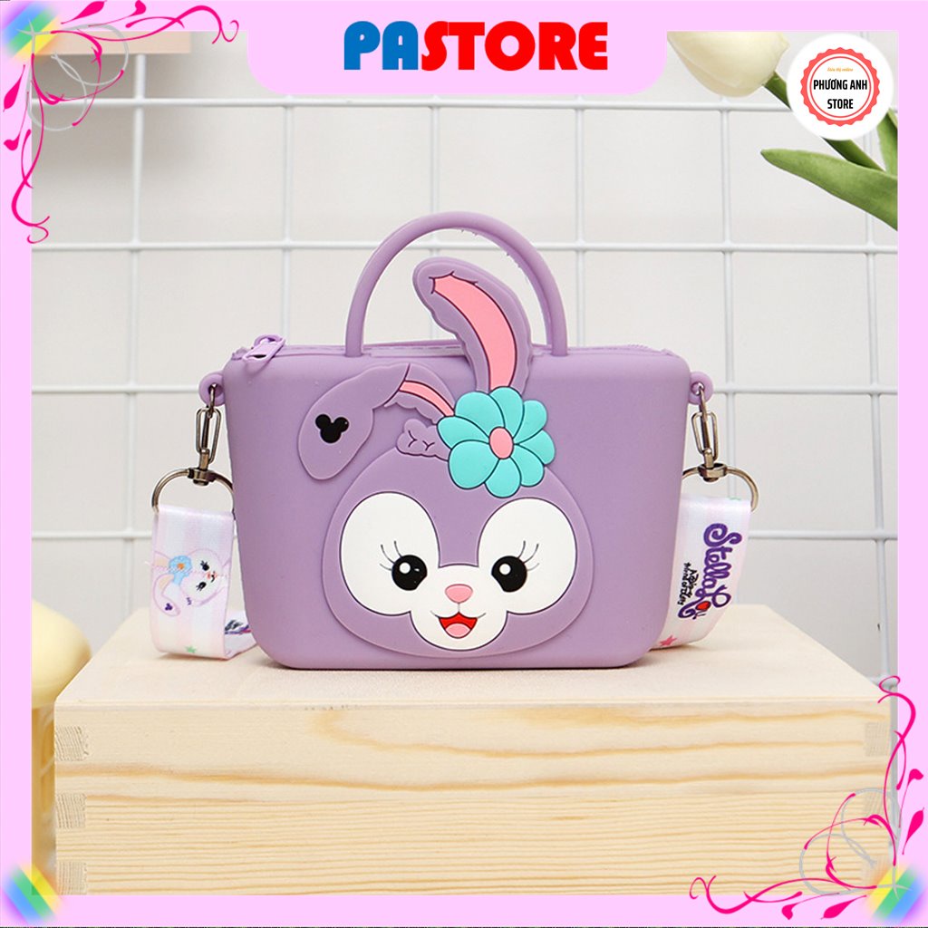 Túi đeo chéo hoạt hình chất liệu sillicon cao cấp dễ thương dành cho bé gái SIZE MINI
