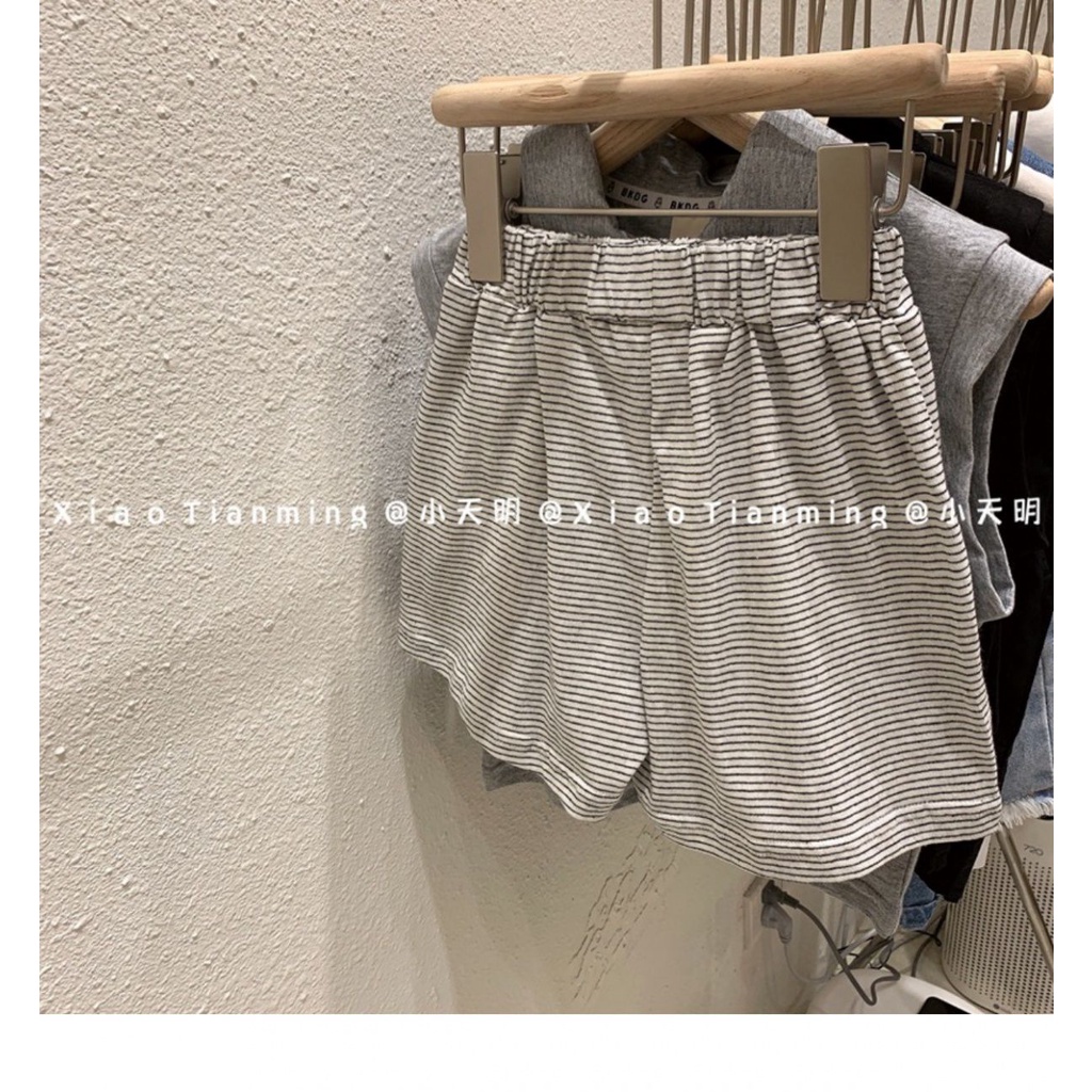 [Babycat] Hàng Có Sẵn Set Áo Thun Tay Ngắn + Quần Dài Họa Tiết Kẻ Sọc Phong Cách Nhật Bản Hàn Quốc Nhật Bản 2022 Mùa Hè Cho Bé Trai Bé Gái