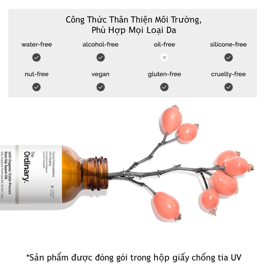 MBC Dầu dưỡng hoa tầm xuân TO 100% Organic Cold-Pressed Rose Hip Seed Oil | BigBuy360 - bigbuy360.vn