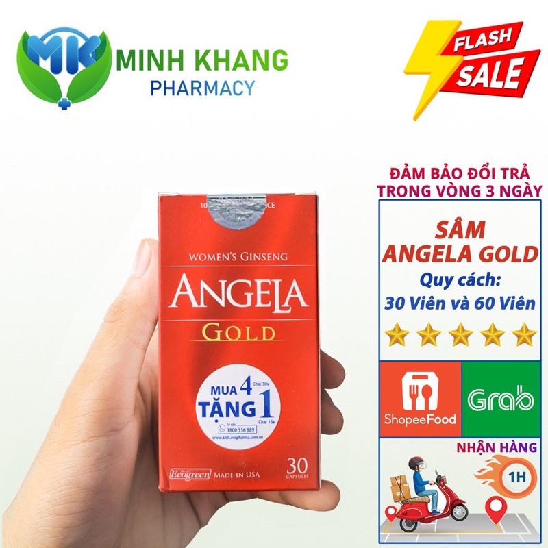 (CHÍNH HÃNG) Sâm ANGELA GOLD hộp 60 viên - có tem tích