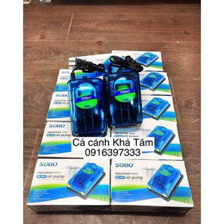 Máy sủi khí oxy mini 2 vòi sobo-348a