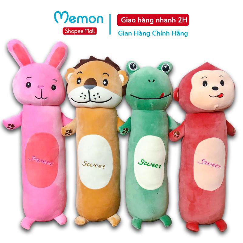 [Mã LIFEMALL2505 giảm 10% đơn 250K] Gối Ôm Hình Thú Cho Bé, Bông Gòn Cao Cấp Memon