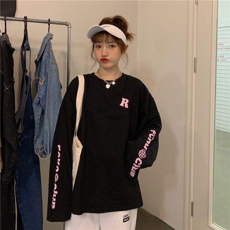 Áo thun dài tay ⏳ FcKA R ⏳ phông Unisex nam nữ tee oversize form rộng pull Ulzzang Streetwear thu đông vải mềm