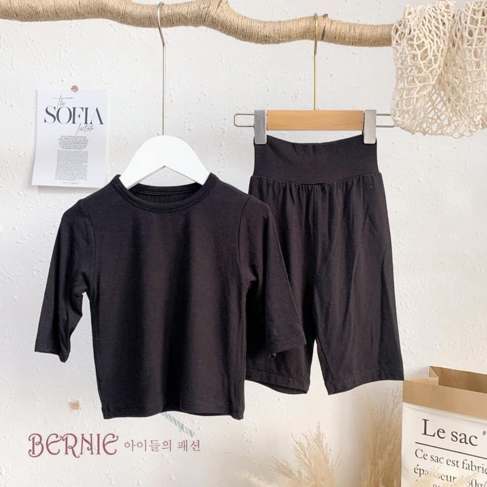 Bộ Cotton Bé Trai Bé Gái, Combo 3 Bộ Cotton Mềm Quần Cạp Cạp Cao Chống Lạnh Bụng Cho Bé