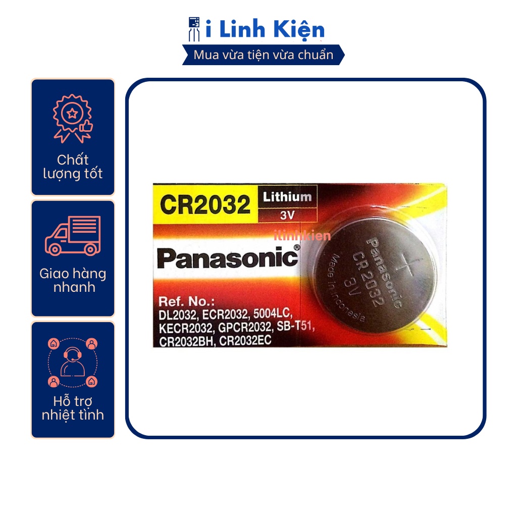 Pin CR2032 Panasonic 3V chính hãng  ilinhkien