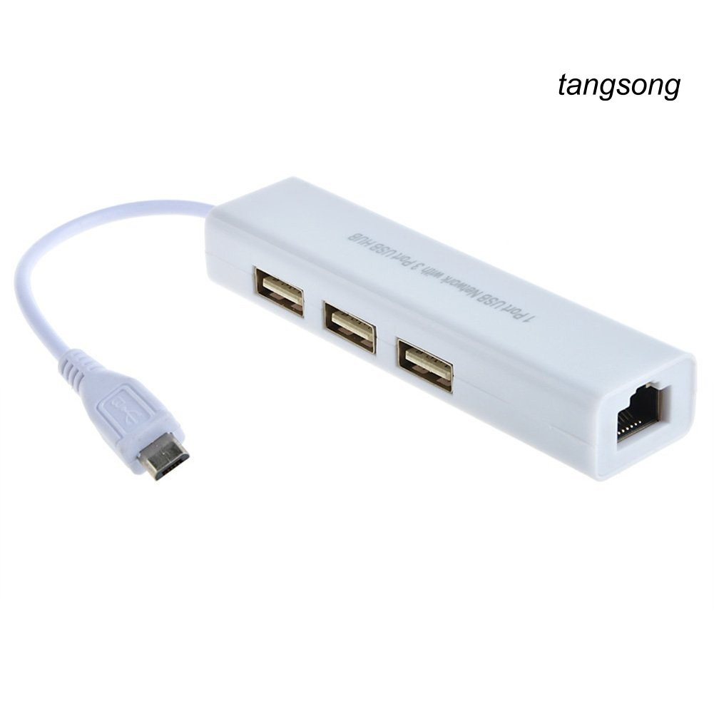 Bộ Chuyển Đổi Ts-3 Cổng Micro Usb 2.0 Sang Rj45 Cho Máy Tính Bảng Android